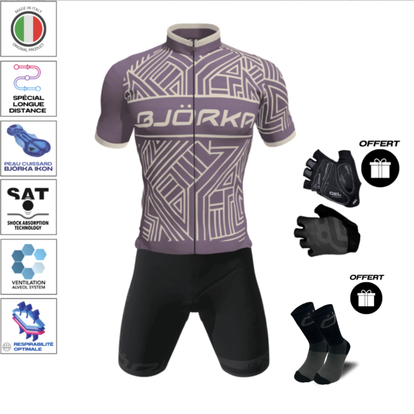 Pack Maillot Cuissard Zenith Mauve