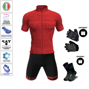Pack Maillot Cuissard Zenith Rouge