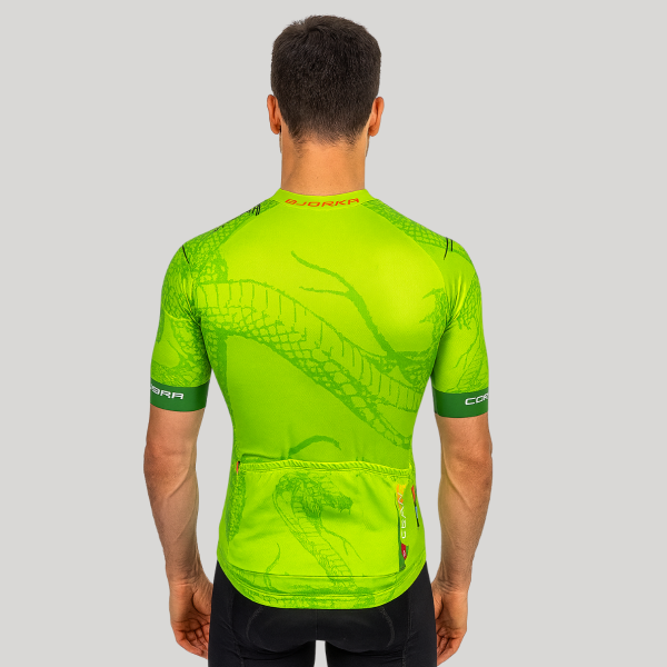 Pack Maillot Cuissard SNAKE Vert Fluo Limited Edition - Imagen 3