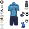 Pack Maillot Cuissard Isoard Bleu Turquoise Marine