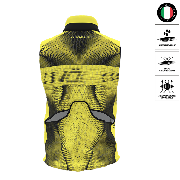 Gilet coupe-vent sans-manches ISOARD Jaune Fluo – Image 5