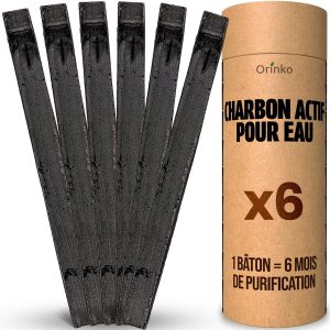 Charbon Actif Français En Bâtonnets De Bambou - Filtre à Eau Naturel Pour Carafe Ou Gourde, Lot De 3