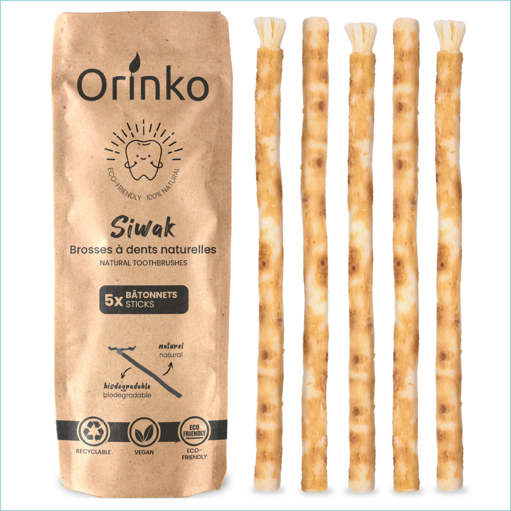 Lot De 10 Siwak Naturels Al-Latafah - Brosses à Dents En Bois à Base De Plantes - Produit Naturel