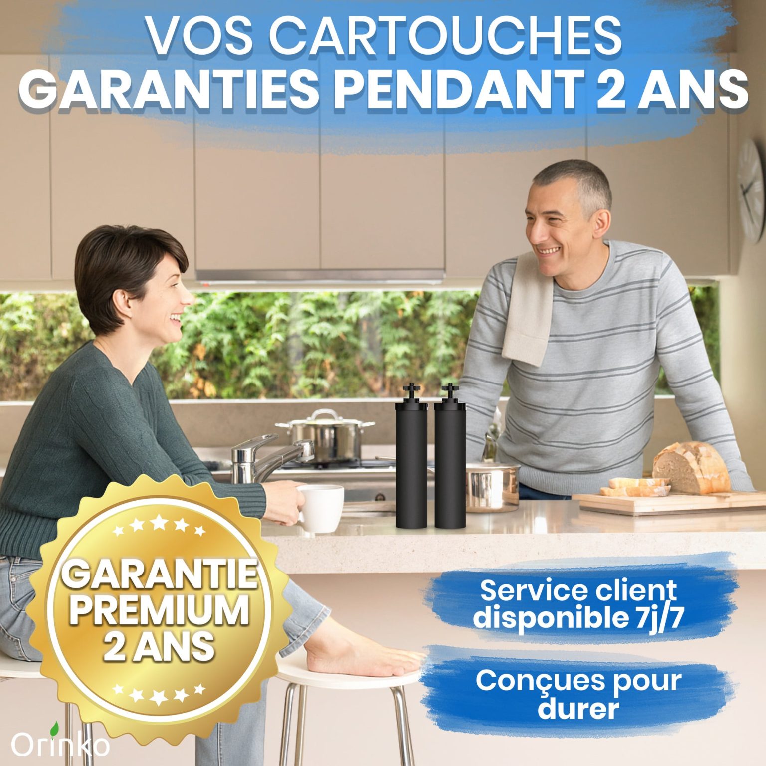 Frizzlife GR303 Cartouche Filtrante TC De Rechange Pour GX99 - Eau Pure Et Délicieuse En Ultra-Filtration