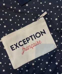 Pochette zippée Ecru " Exception française"