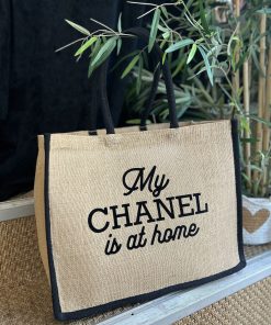 Cabas jute " My Chanel is at home"