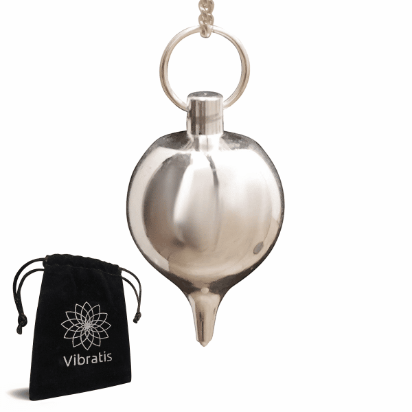 Pendule divinatoire goutte argent