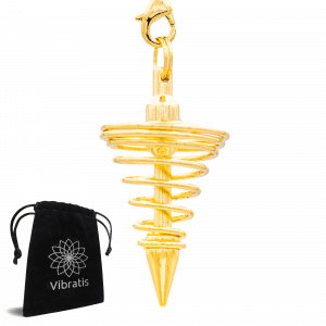Pendule divinatoire spirale doré